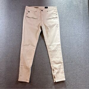 Adriano Goldschmied The Harlow Patch Pocket zip 29R white skinny zip pocket